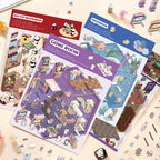 5 Sheets 3D Pop-Up House Stickers, No-Cut PET Clear for Aesthetic Journal & Dollhouse DIY