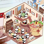 5 Sheets 3D Pop-Up House Stickers, No-Cut PET Clear for Aesthetic Journal & Dollhouse DIY