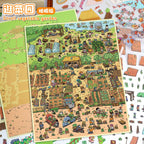 Mini Garden Sticker Scene - Large 3D Veggie Patch Decal for DIY Notebooks, Waterproof Vinyl Landscape