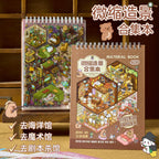 Micro Landscape Sticker Book, 3D Diorama Stickers for Journal, DIY Miniature Scene, Aesthetic Scrapbooking Supplies, Dollhouse Decorations