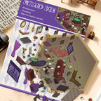 PET Cartoon Scenery Stickers Cute Miniature World 3D House Decompression DIY Scene Hand Account Stickers