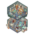 3D Scene Stickers Dark Room Layout Aesthetic Scrapbook for Journaling DIY Horror Scene Decals Stress Relief Craft Kids Gift
