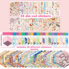 20 Sets 3D Sticker Scene With Material Book,DIY 3D House Stickers Set For Adults Room Stickeer Book For Adults Kids