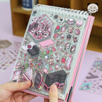 45pcs/book Miniature Scene Collection Book 4.0 Scenery Stickers 3D Stacked Small Sticker Stereoscopic Visual Miniature House DIY