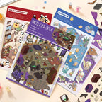PET Cartoon Scenery Stickers Cute Miniature World 3D House Decompression DIY Scene Hand Account Stickers