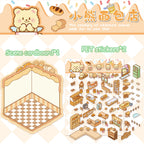 3D Cartoon DIY Landscape Stickers Miniature Landscape Scene Visual Stacking Stickers Student Stress Relief Gift