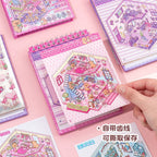 Mr. Paper 30Pcs 3d three-dimensional stacking miniature scene stickers scenery sticker book girls puzzle handmade diy stress