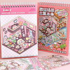 20 Sets 3D Sticker Scene With Material Book,DIY 3D House Stickers Set For Adults Room Stickeer Book For Adults Kids