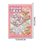 20 Sets 3D Sticker Scene With Material Book,DIY 3D House Stickers Set For Adults Room Stickeer Book For Adults Kids