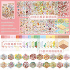 Micro Landscape Sticker Book, 3D Diorama Stickers for Journal, DIY Miniature Scene, Aesthetic Scrapbooking Supplies, Dollhouse Decorations